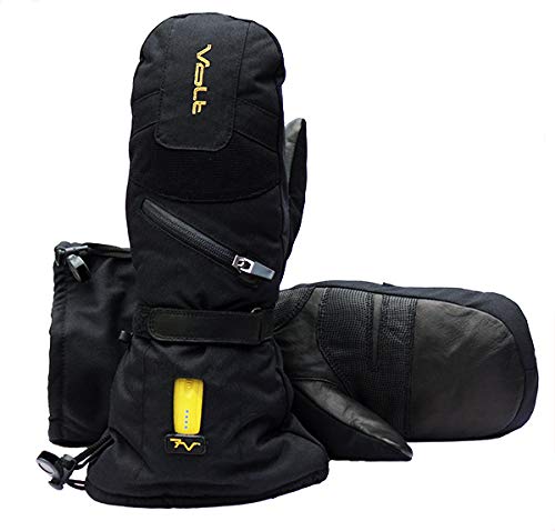 Rechargeable Heated Waterproof Gloves for Men & Women - Adjustable Temperature Control Winter Mittens with 2 Lithium Batteries & USB Charger - Perfect for Skiing, Snowboarding, Hiking & Cold Weather Outdoor Activities