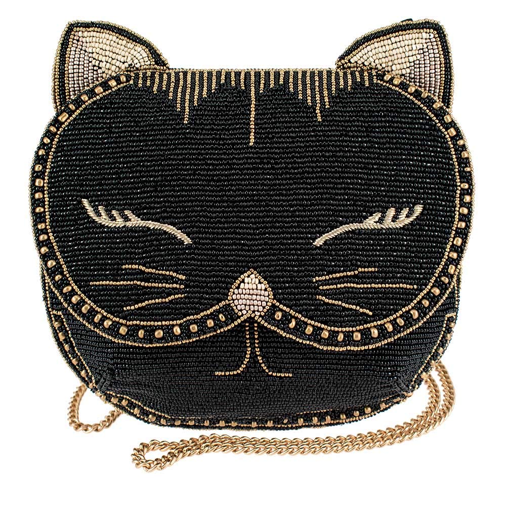 Mary Frances Women's Whiskers Earbud Case - Magnetic Closure Handmade Designer Purse for Women | Stylish Accessory for Phone, Keys & Small Essentials | Perfect Gift for Music Lovers & Fashionistas