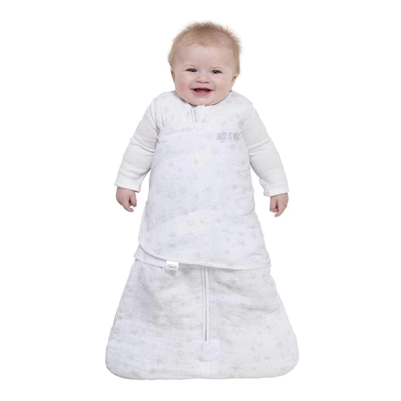 Halo Sleepsack Swaddle - Quilted Muslin Baby Wrap Blanket, Grey Constellation Design for Newborns & Infants | Perfect for Swaddling, Sleeping & Comfort