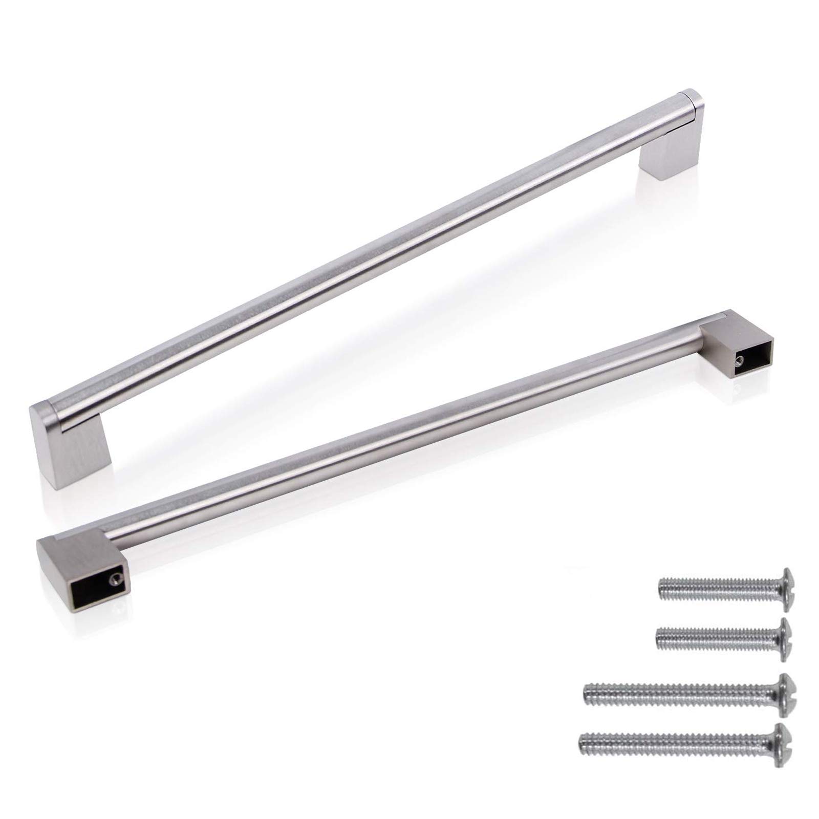 25 Pack Brushed Satin Nickel Cabinet Handles & Knobs - 11-1/2