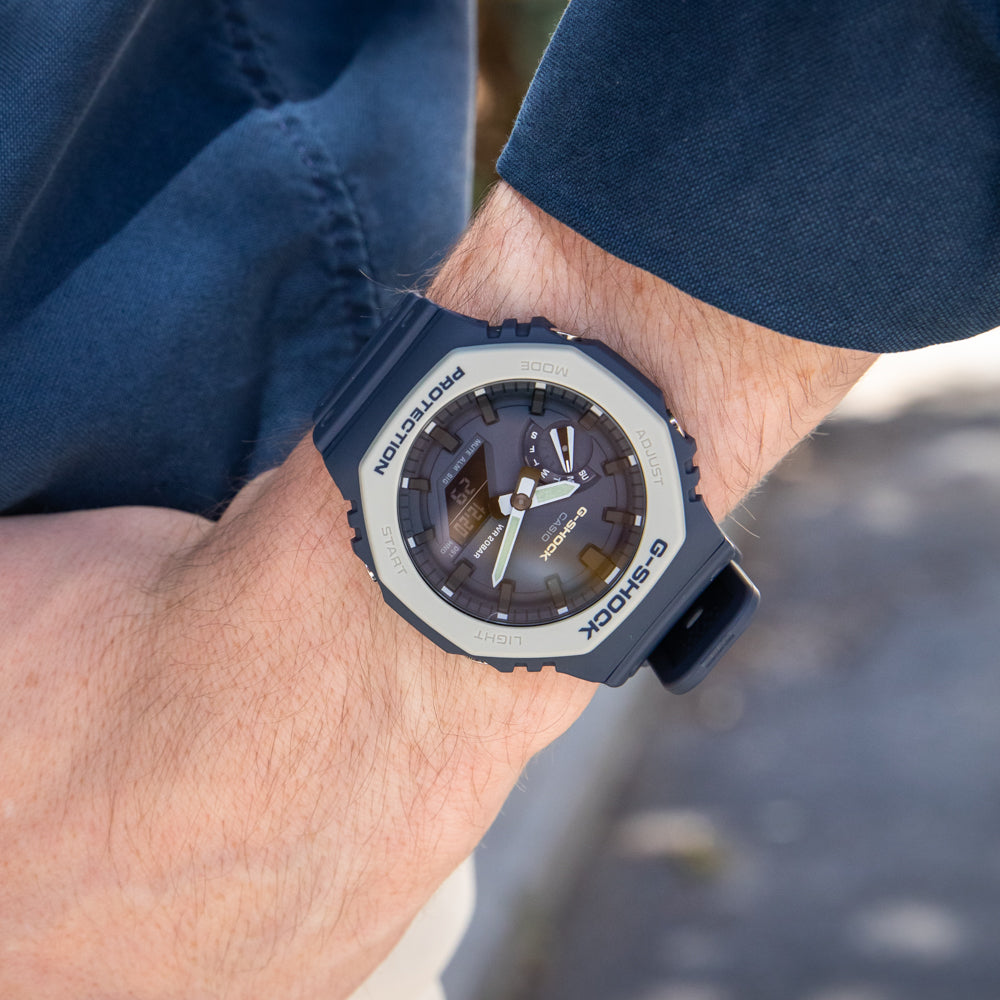 G Shock GA2110ET 2A 'CasiOak' Analog-Digital Watch - Earth Tone Series | Rugged Outdoor & Everyday Wear
