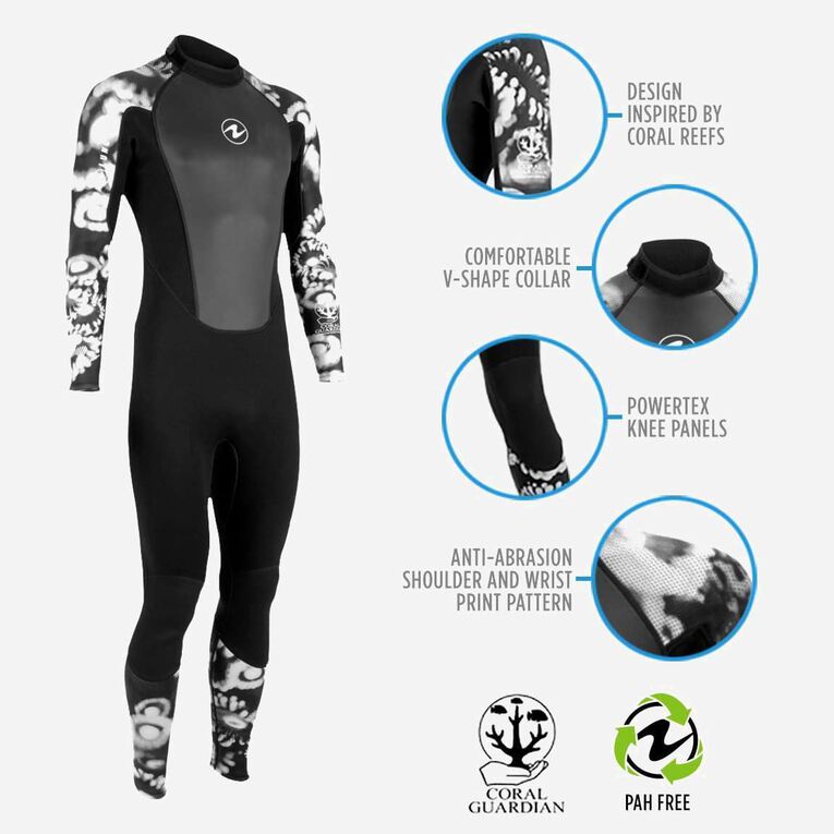 Aqualung Women's Hydroflex 3mm Neoprene Wetsuit for Scuba Diving, Snorkeling & Water Sports - Warm & Flexible Full Body Swimsuit