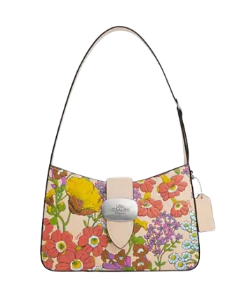 Coach Eliza Floral Print Shoulder Bag for Women | Stylish Crossbody Purse for Work, Travel & Everyday Use