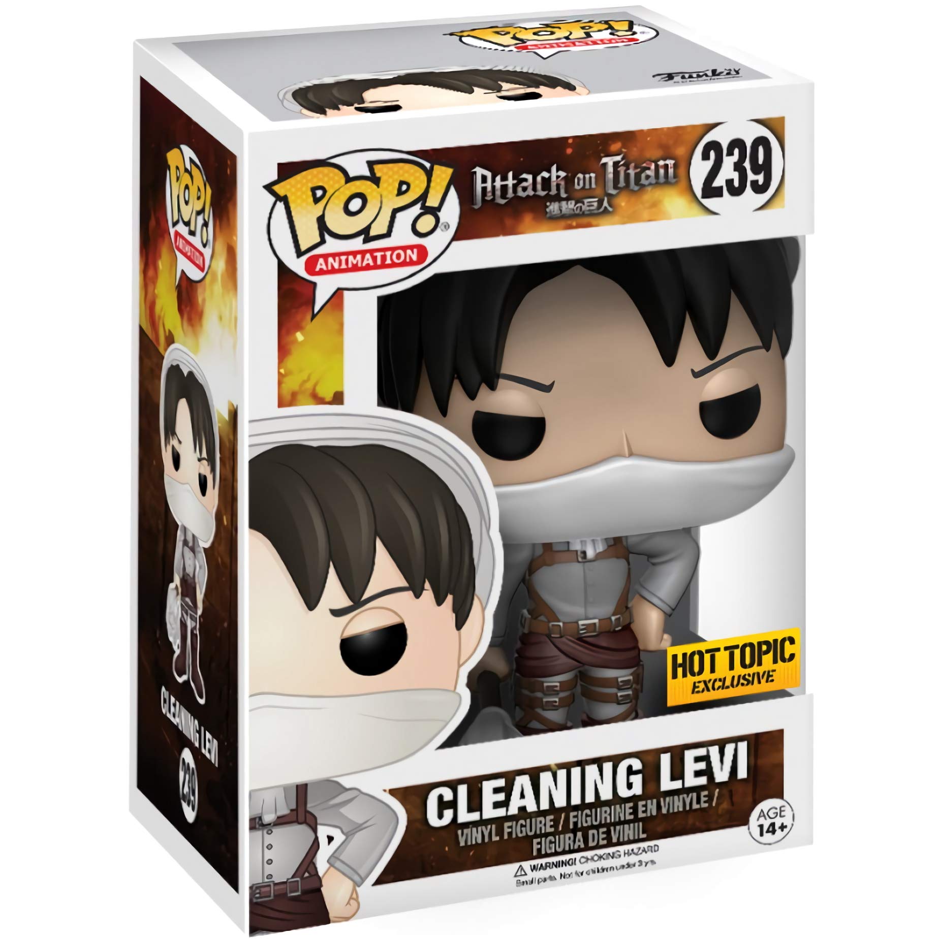 Funko POP! Attack on Titan Levi Ackerman #239 Vinyl Figure - Anime Collectible, Perfect for Display & Gift Giving - Ideal for Anime Fans, Office Decor, and Pop Culture Collections