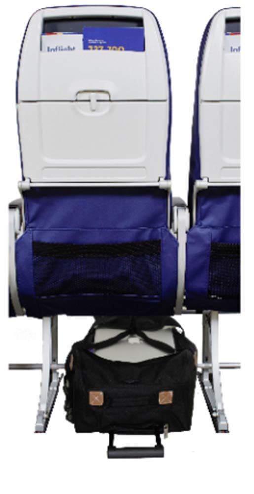 United Airlines Approved 17-Inch Rolling Under Seat Duffel Bag - Compact Carry-On Luggage for Air Travel, Business Trips & Weekend Getaways (Black)