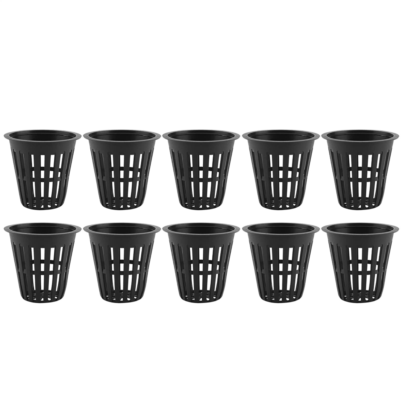 Hydroponic Baskets 10pcs - Durable Plastic Planting Cups for Garden & Balcony