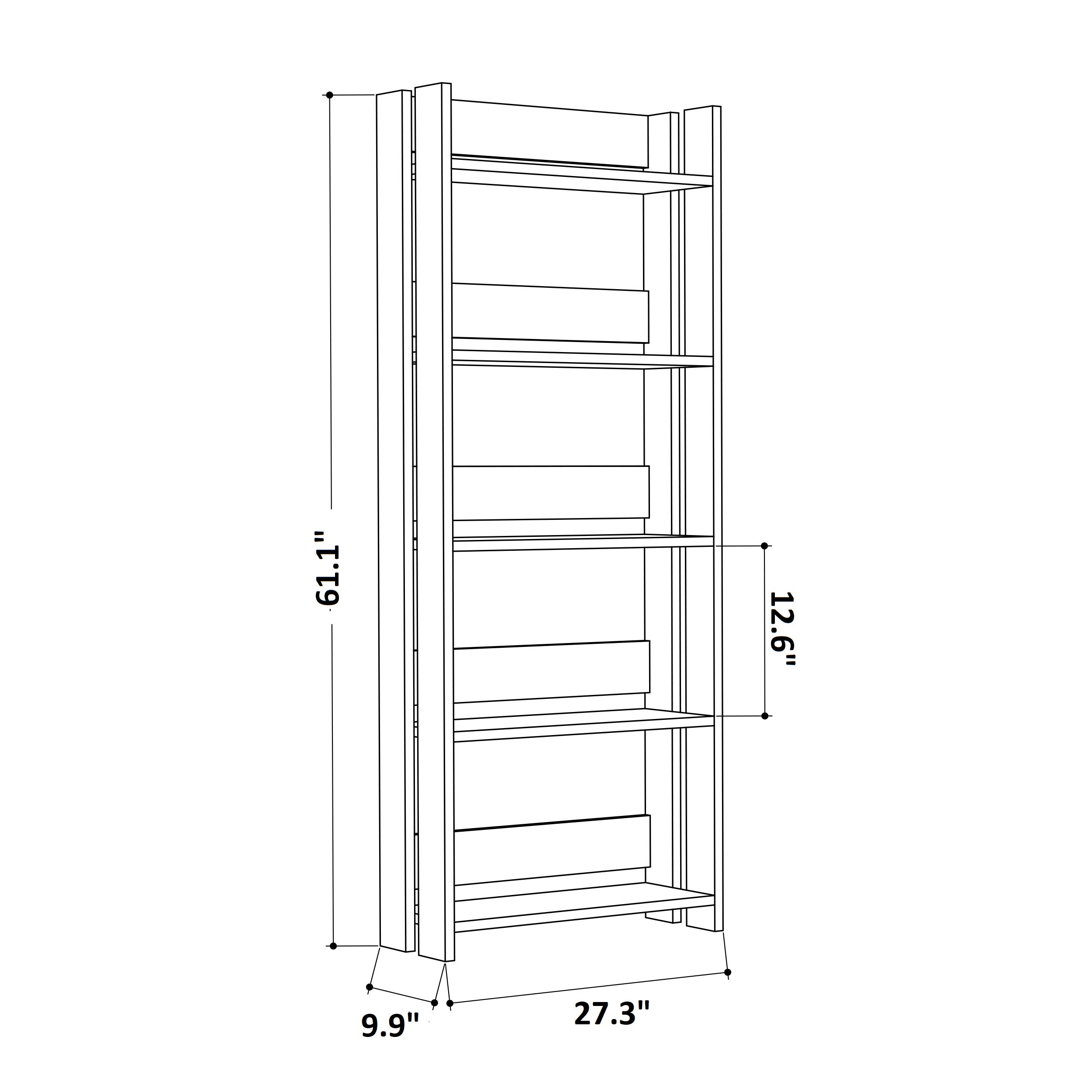 Glazier Bookcase - Modern Glass Display Shelf for Living Room, Office & Bedroom - Stylish Storage Solution for Books, Decor & Collectibles