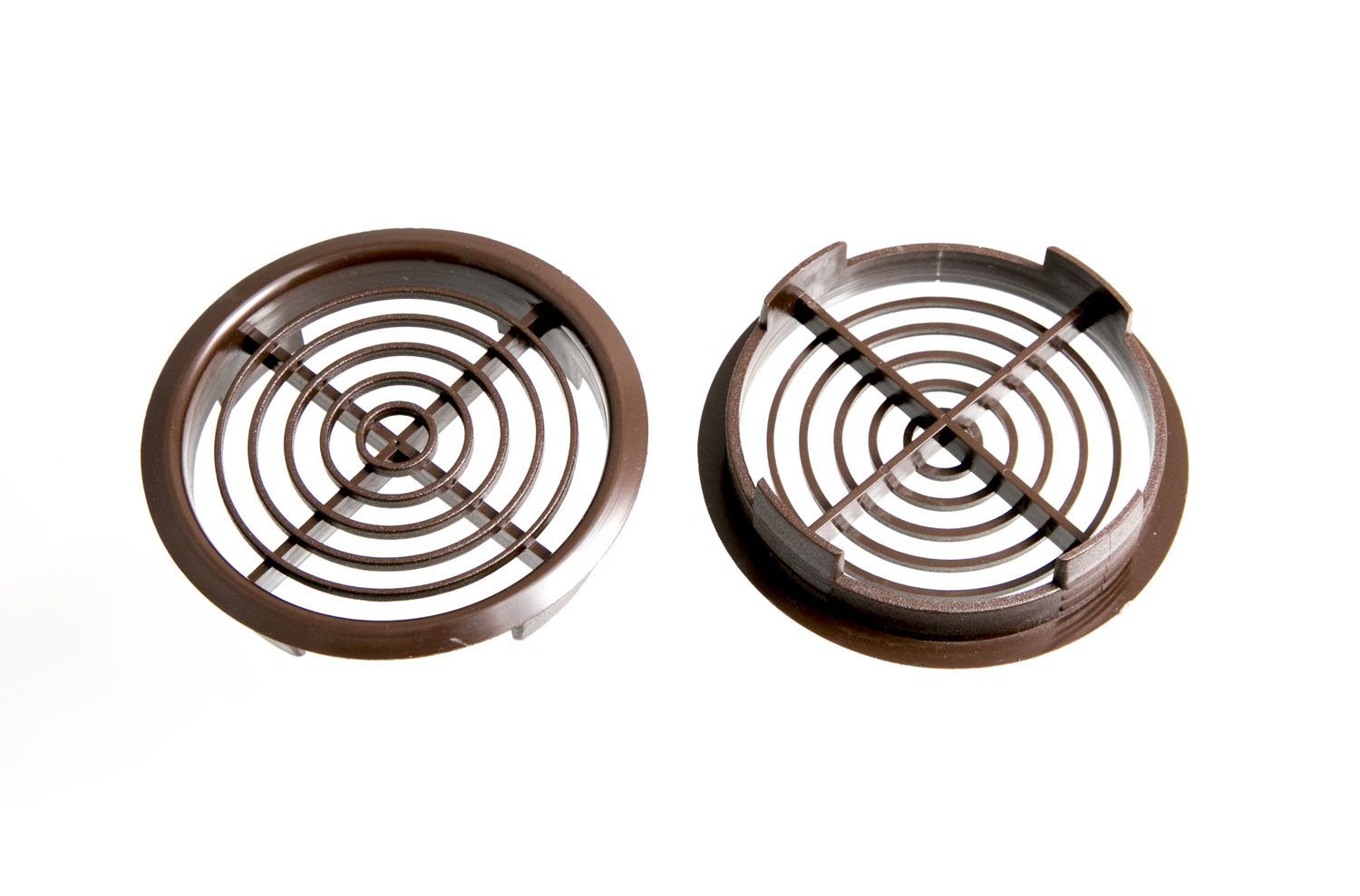 UPVC Soffit Push-In Roof Air Vent Louvre - Brown, 70mm (Pack of 40) - Perfect for Attic Ventilation & Moisture Control in Homes & Sheds