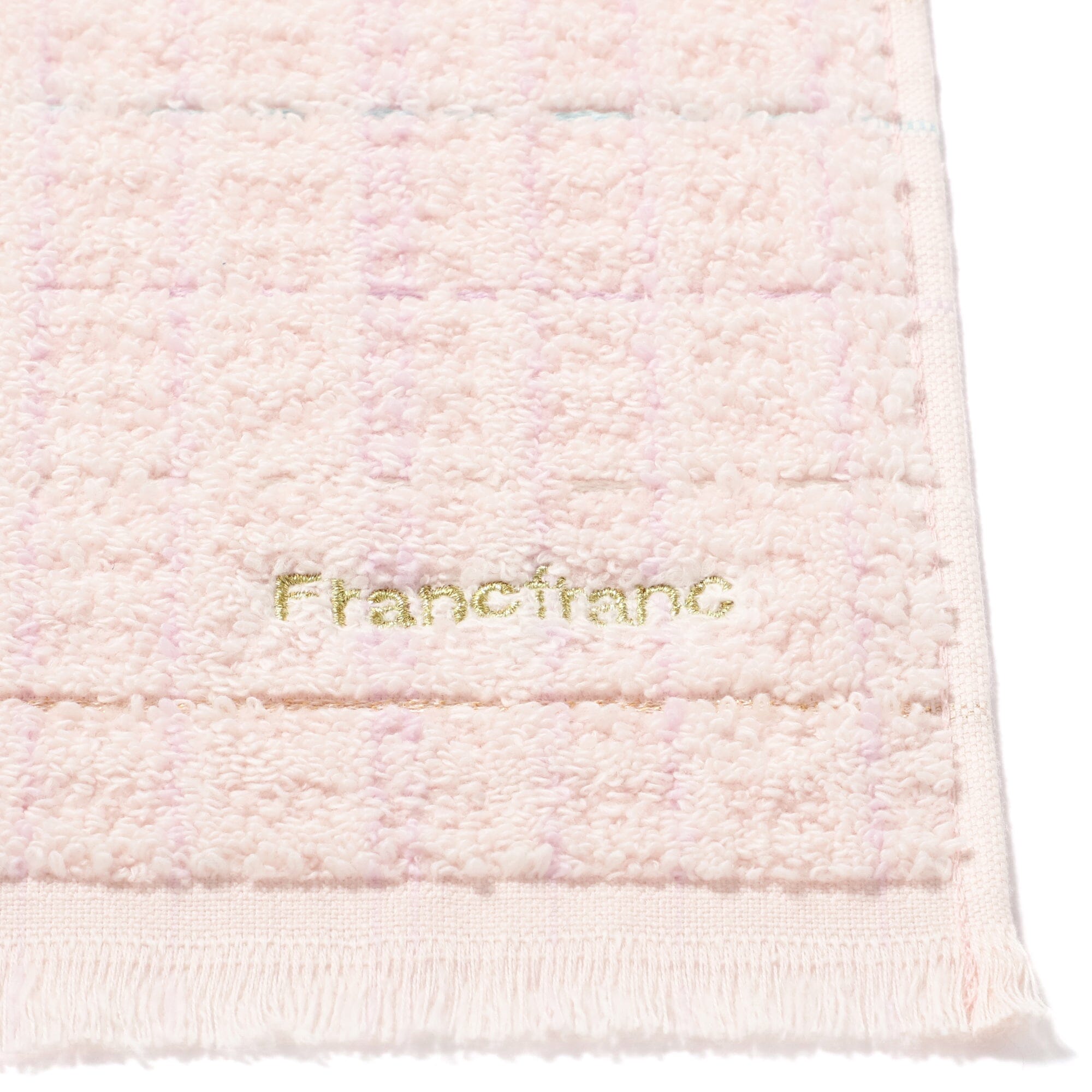 Antibacterial & Deodorizing Tweed Pattern Face Towel - Soft Pink for Skincare, Gym & Travel | Quick-Dry & Hypoallergenic