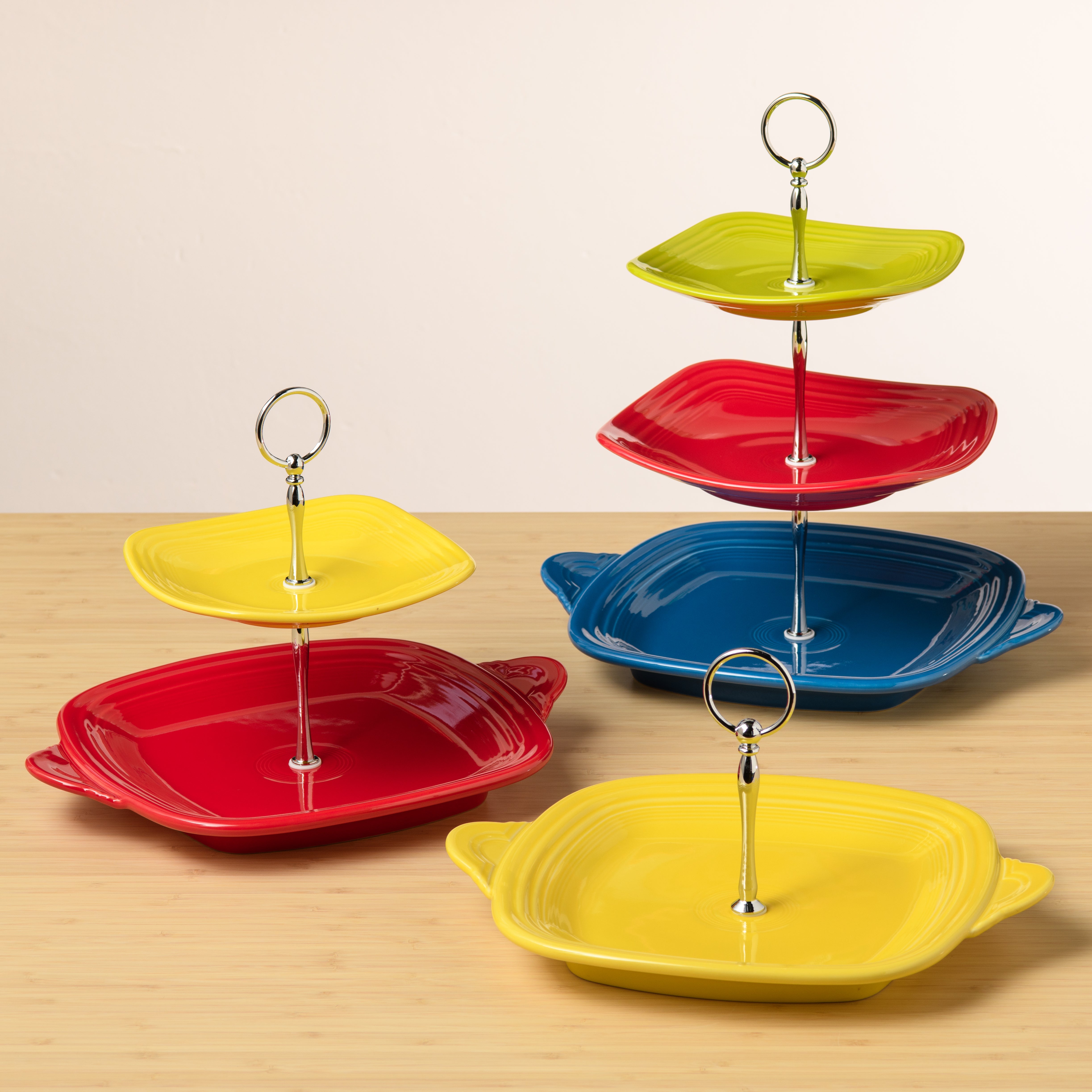 Square Luncheon Plate with Hole - Elegant Modern Serving Dish for Appetizers, Desserts & Party Snacks - Perfect for Dining, Catering & Home Entertaining