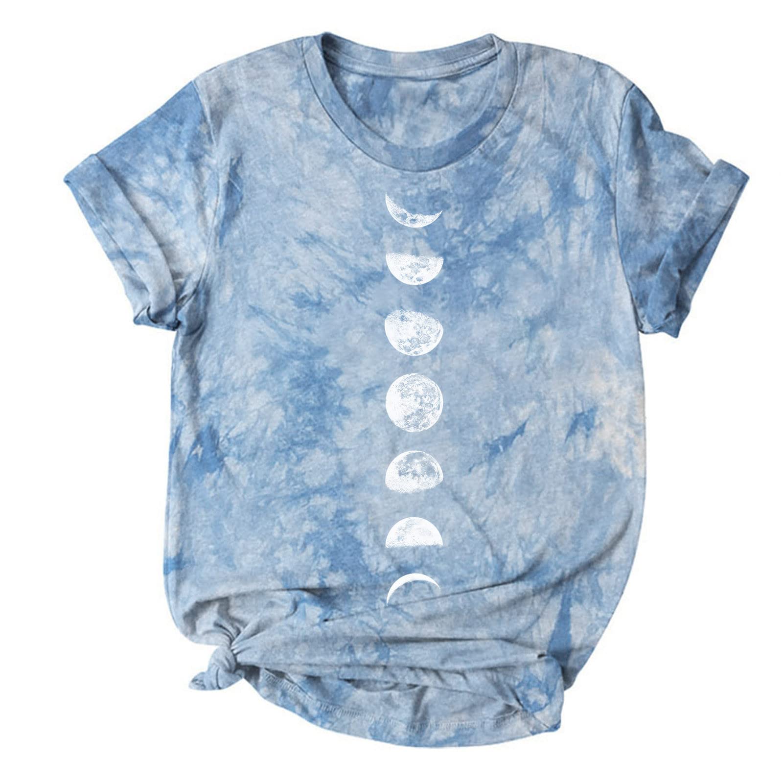 Funny Cute Tie-Dye Short Sleeve T-Shirt for Women - Trendy Going Out Top & Casual Blouse - Perfect Gift for Her | Great for Parties, Dates & Everyday Wear