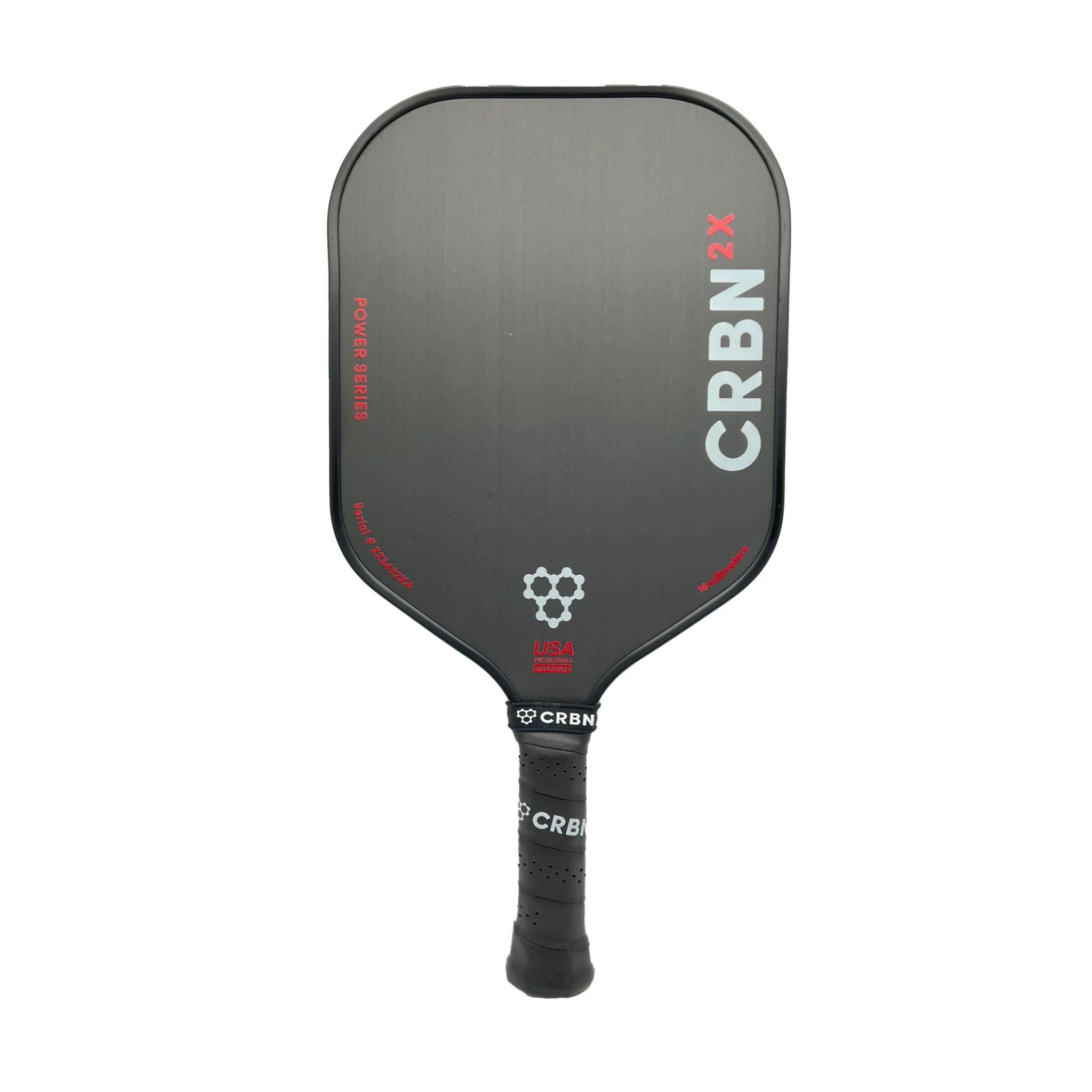 CRBN 2X Power Series 16mm Square Pickleball Paddle - Premium Carbon Fiber Surface for Enhanced Control & Power - Perfect for Competitive Play & Tournament Use