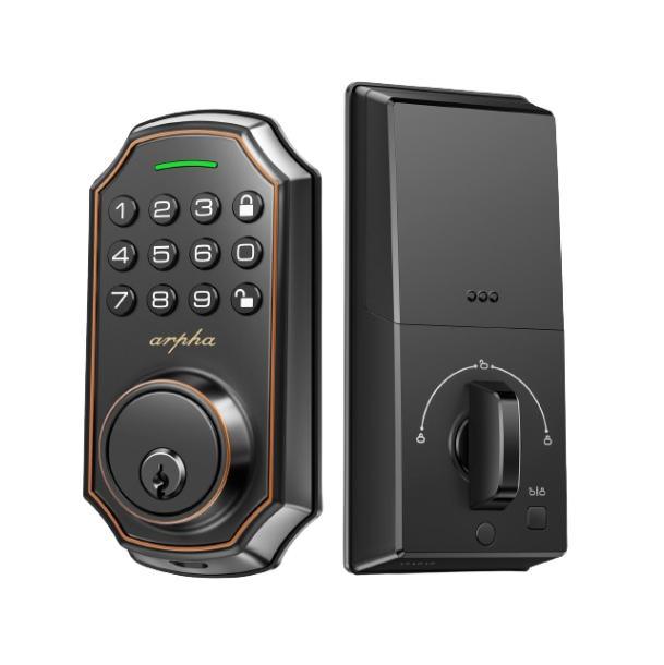 Arpha D180 Electronic Keypad Deadbolt Lock - Keyless Entry, Easy Installation for Home Security | Perfect for Front Doors, Back Doors & Rental Properties