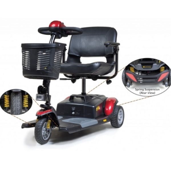 Golden Technologies Buzzaround XLS 3-Wheel Mobility Scooter GB117S - Lightweight Electric Scooter for Adults & Seniors - Indoor/Outdoor Use for Shopping, Travel & Daily Mobility