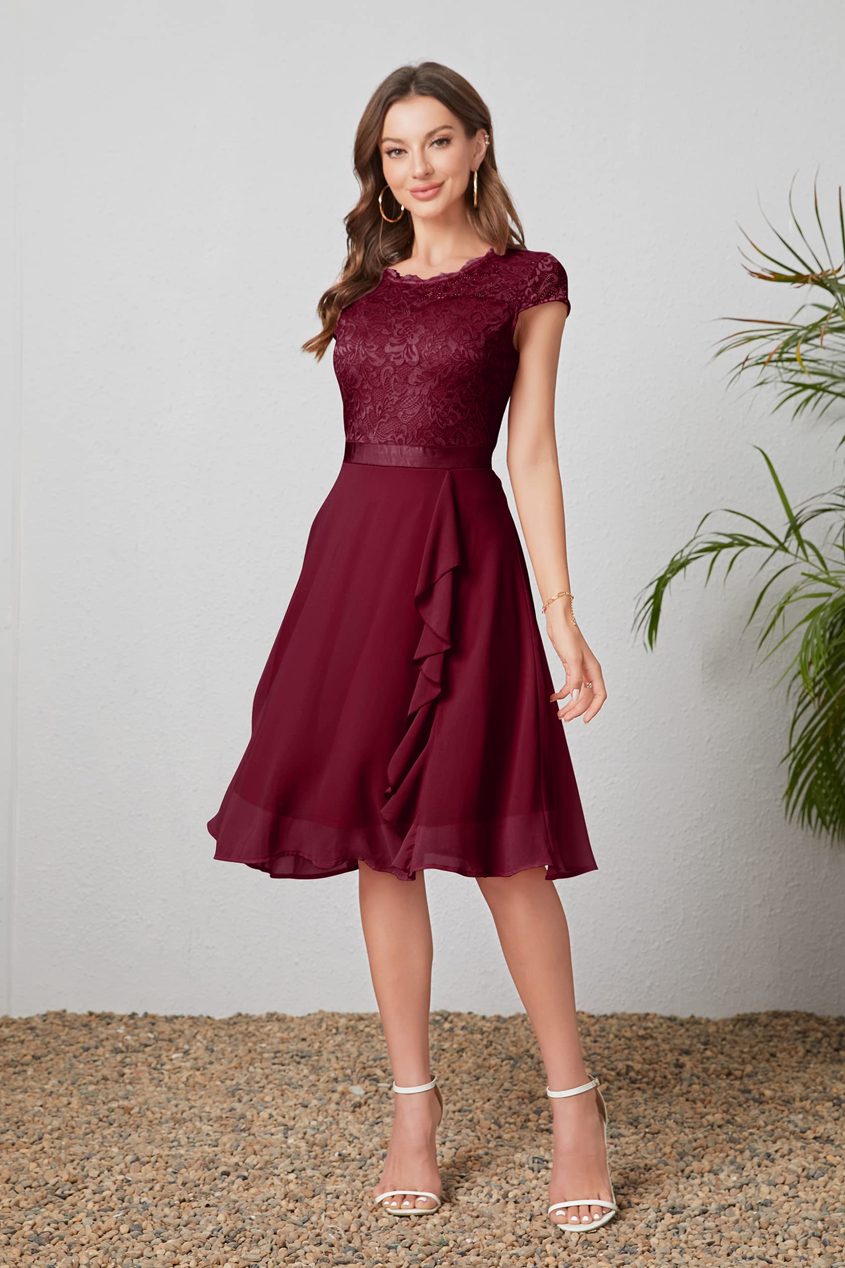 Elegant Women's Cocktail Dresses 2024 - Semi Formal Evening Party Gown, Wedding Guest & Tea Party Dress for Women | Perfect for Prom, Bridal Shower & Special Occasions
