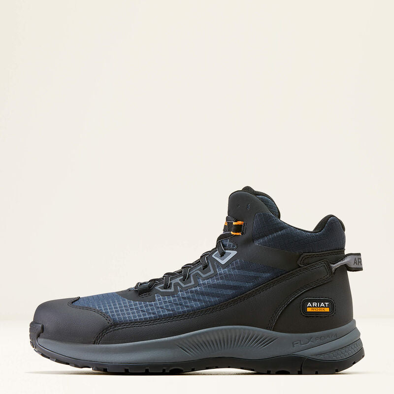 Outpace Shift Mid Composite Toe Work Shoes - Lightweight Safety Footwear for Men | OSHA Compliant for Construction, Warehouse & Industrial Work