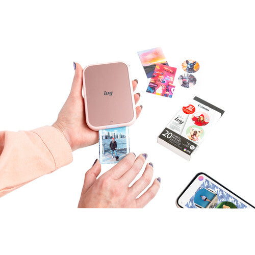 Canon IVY 2 Mini Photo Printer (Blush Pink) - Wireless Portable Instant Printer for Smartphones, Perfect for Travel, Parties & Scrapbooking