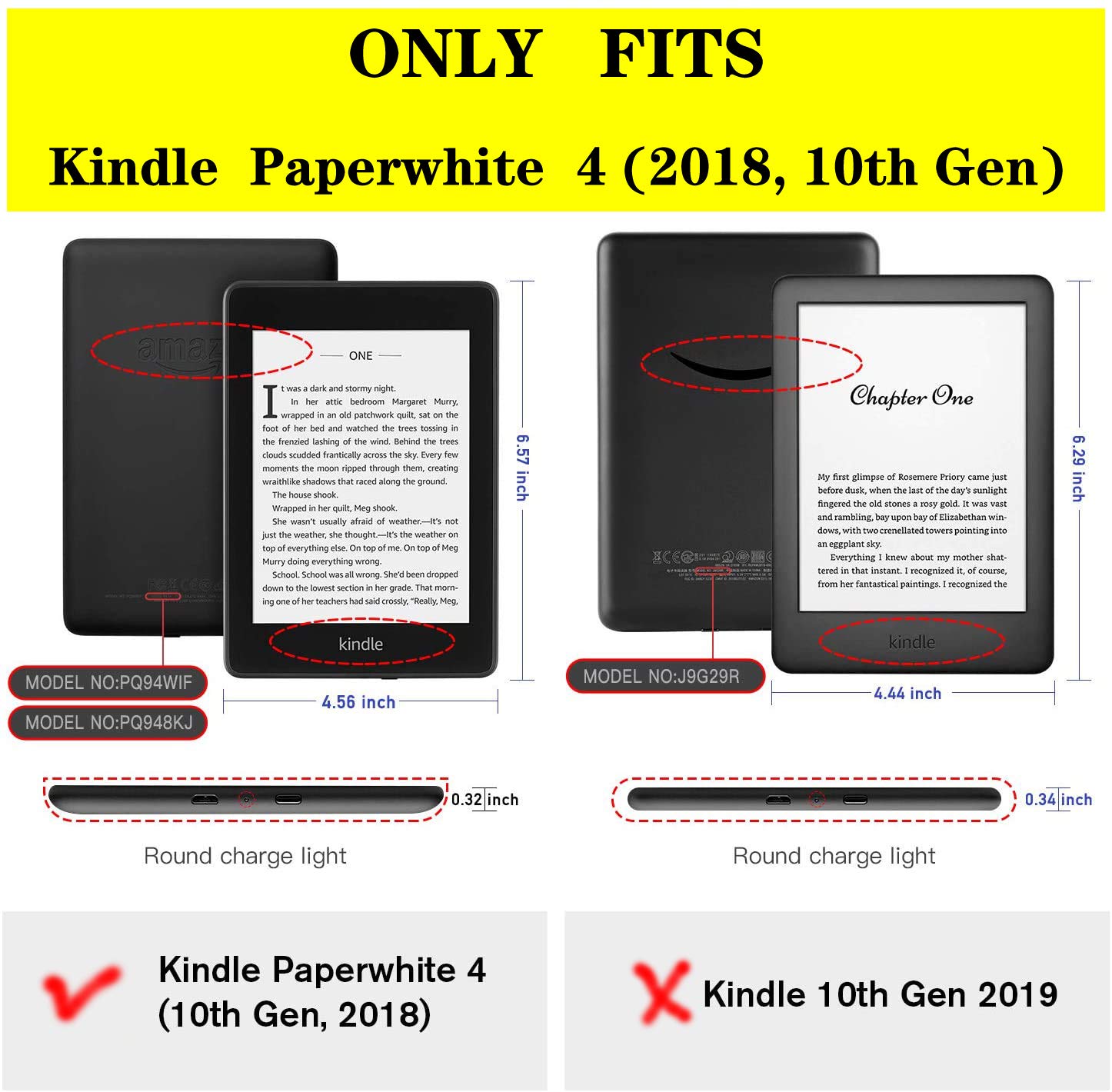 Kindle Paperwhite 10th Generation E-Reader (2018) with Origami Slim Cover - Waterproof, 300ppi HD Display | Auto Wake/Sleep | Perfect for Home Reading, Travel & Outdoor Adventures