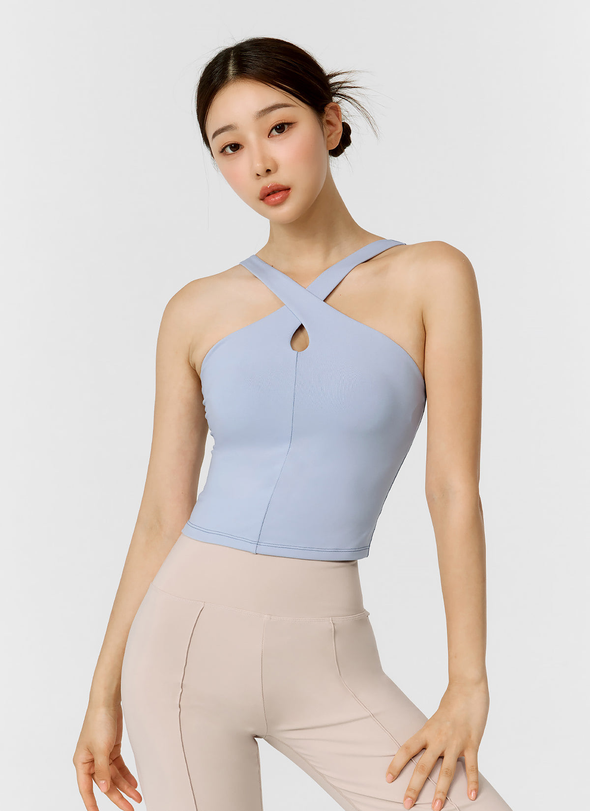 Stylish Comfort Fine Cross Neck Crop Top for Women - Perfect for Summer Outfits, Beachwear, and Casual Fashion