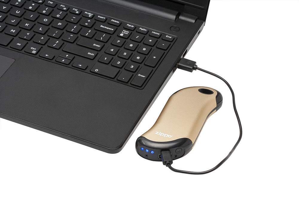 Zippo Champagne HeatBank 9s Rechargeable Hand Warmer - Portable USB Hand Warmer for Outdoor Activities, Camping, Hiking & Winter Sports