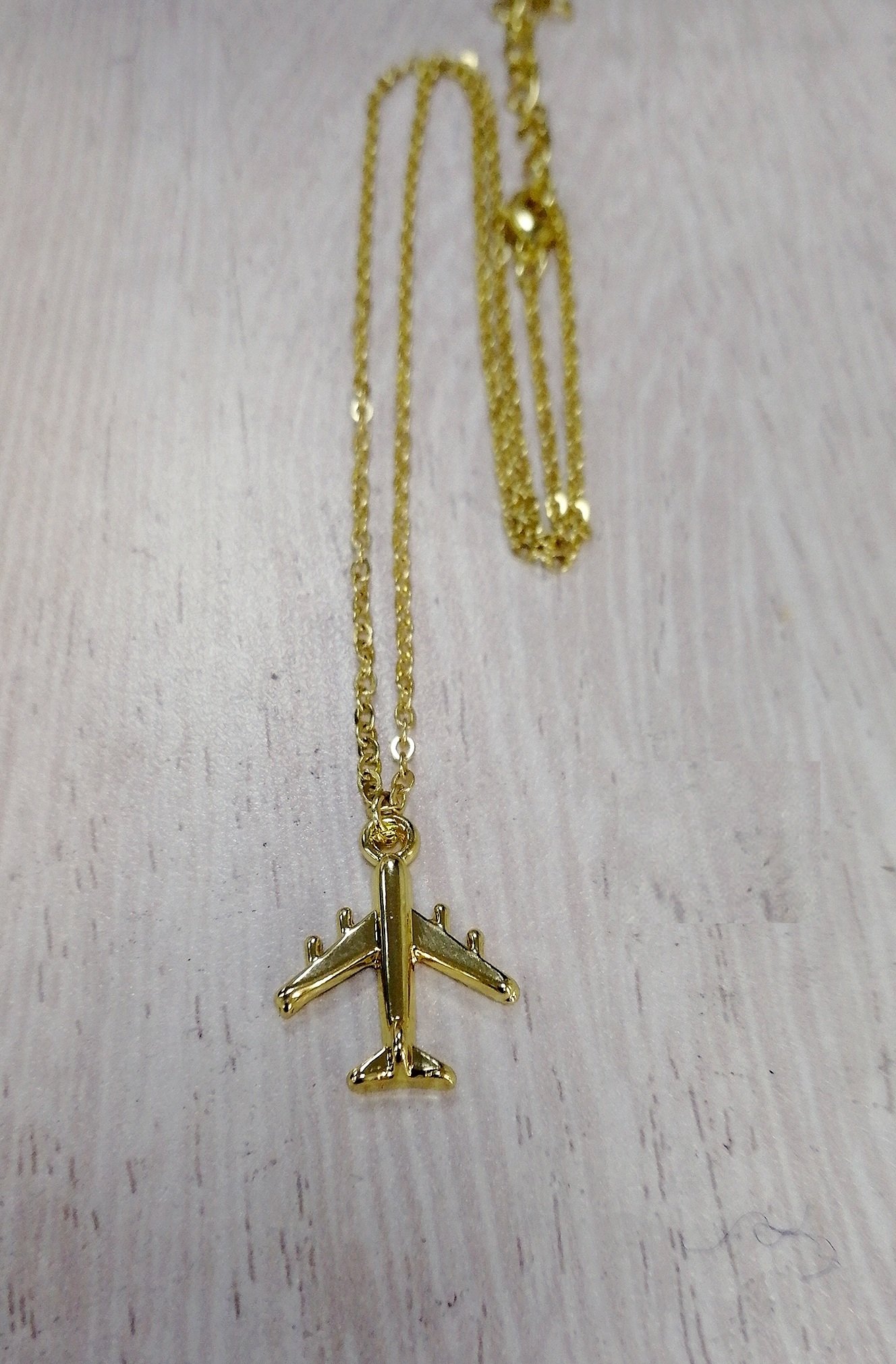 NOUMANDA 14K Gold Plated Airplane Pendant Necklace for Women - Dainty Minimalist Charm Jewelry - Perfect for Travel Gifts, Birthday Presents & Everyday Wear