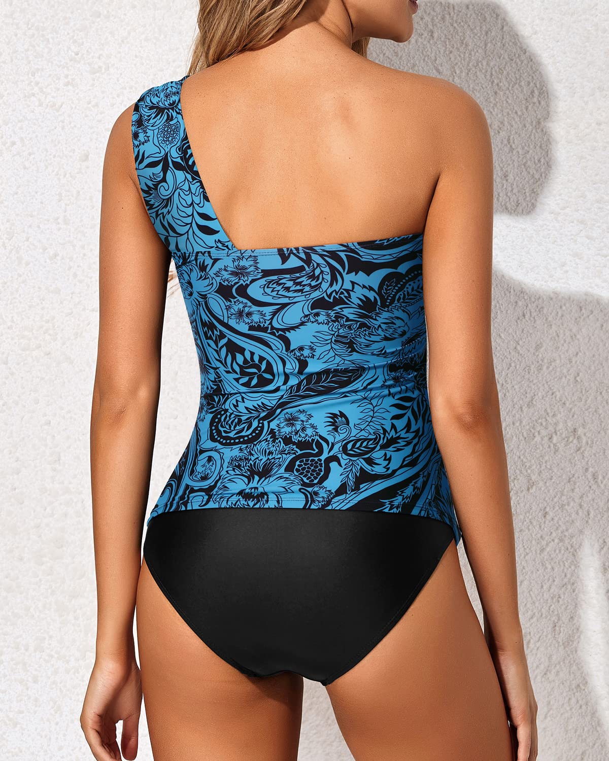 Women's One Shoulder Tankini Swimsuits - Tempt Me Two Piece Bathing Suit Set with Matching Bottom | Perfect for Beach Vacations, Pool Parties & Summer Getaways