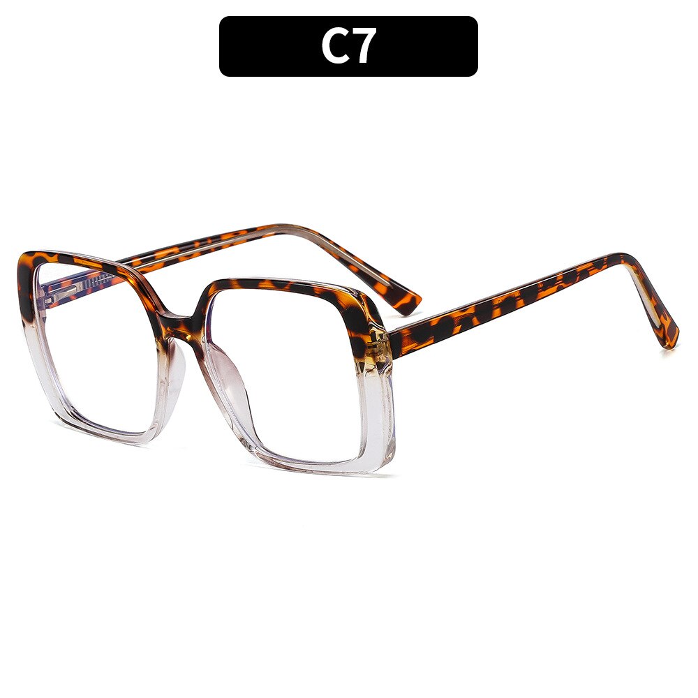 CCspace Women's Full Rim Oversized Square TR90 Titanium Eyeglasses Frame 54640 - Lightweight & Durable Glasses for Work, Reading & Fashion