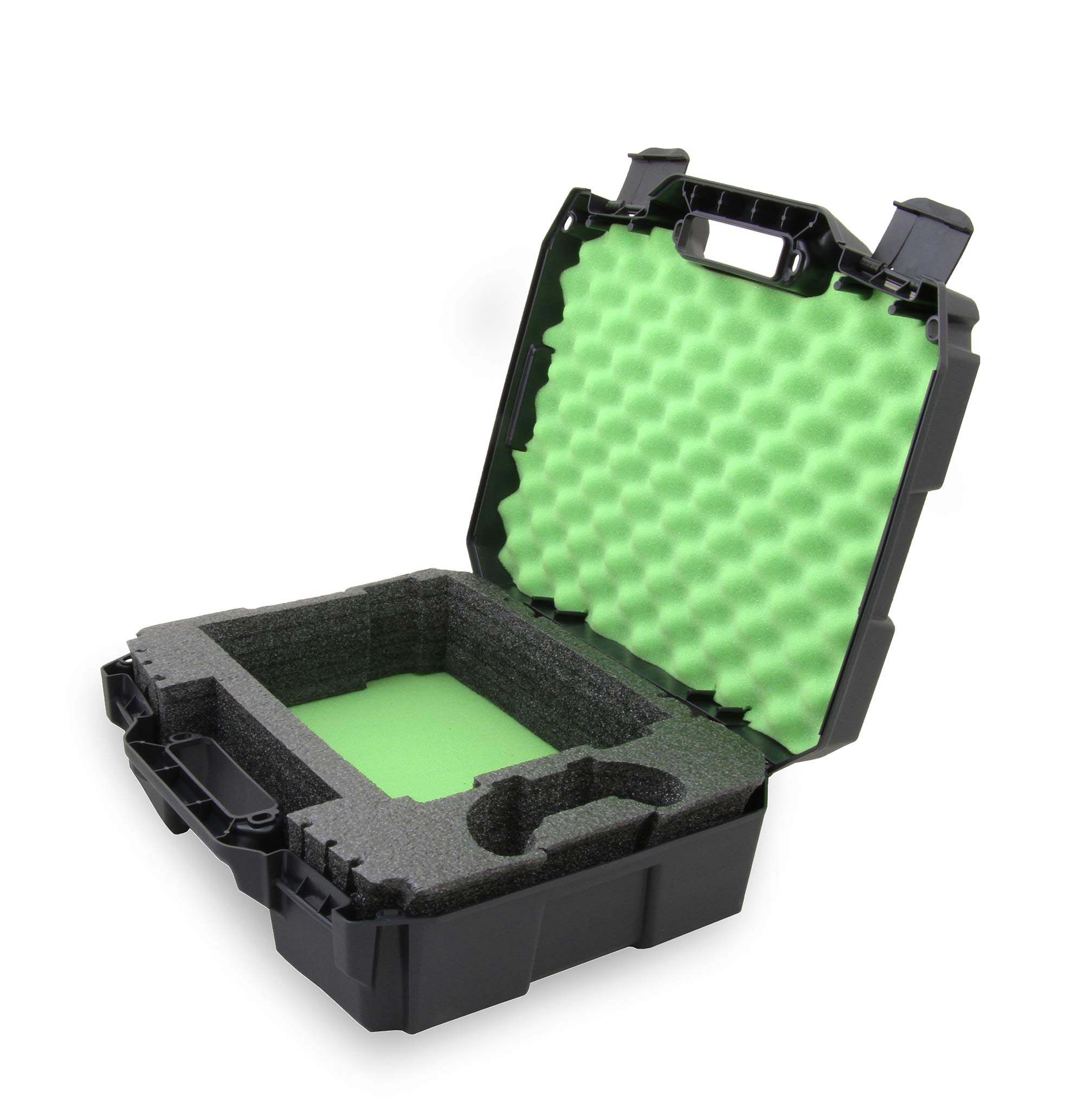 CASEMATIX Hard Shell Travel Case for Xbox One S - Protective Foam Storage for Console, Controller, Power Adapter & Games - Durable Carrying Case for Travel, Gaming Parties & Secure Storage