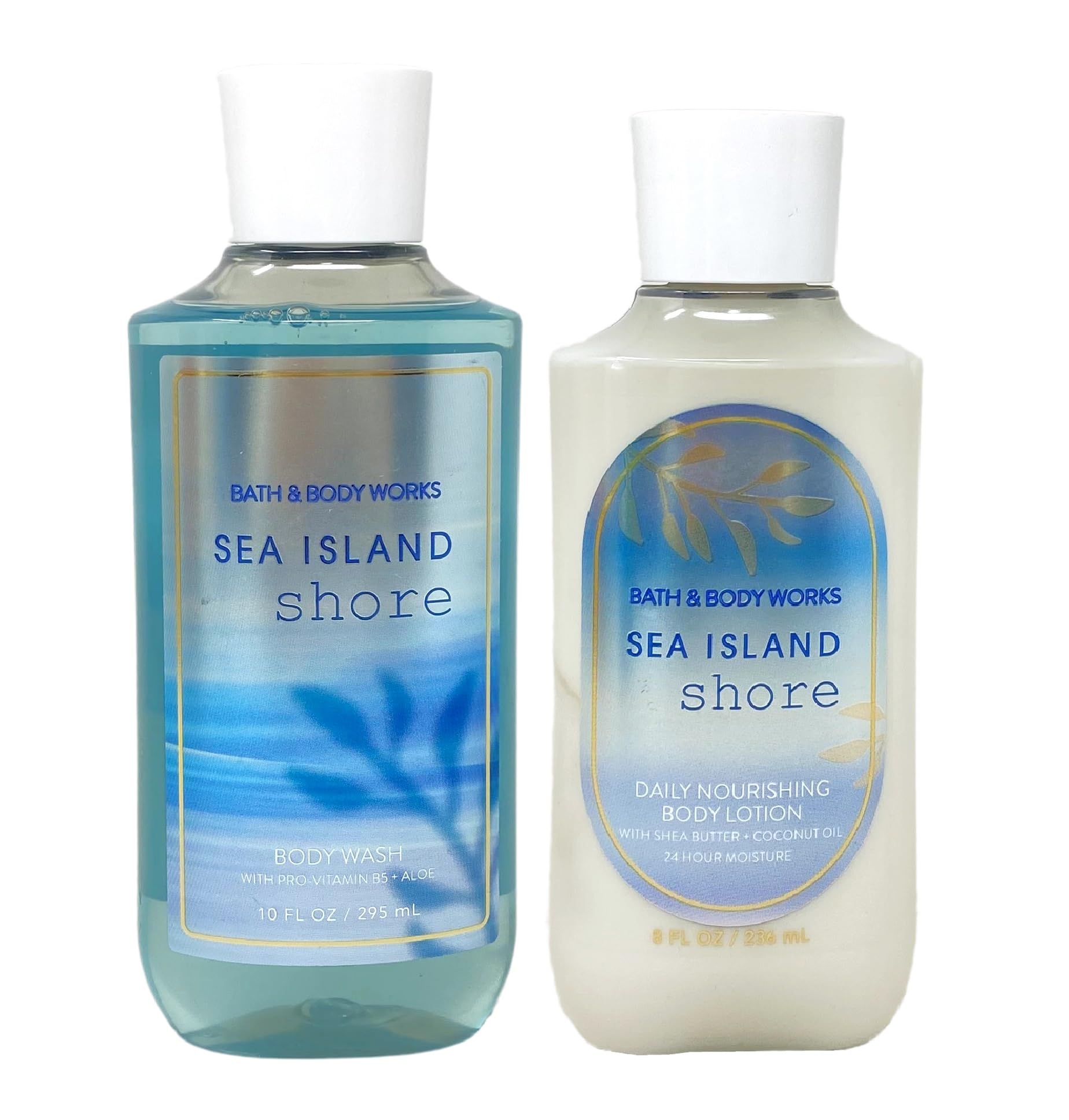 Bath & Body Works Sea Island Shore Body Wash & Lotion Set - Full Size Duo for Women | Moisturizing Shower Gel & Hydrating Body Cream | Perfect for Beach Vacations & Summer Skincare Routine