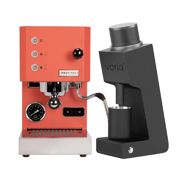 Profitec GO Espresso Machine & Varia VS3 Grinder Bundle - Premium Home Coffee Bar Setup for Barista-Quality Espresso & Latte at Home