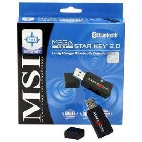 MSI Star Key Bluetooth USB Dongle Adapter - Wireless Bluetooth 5.0 USB Receiver for PC, Laptop, Keyboard, Mouse, Headphones - Plug & Play for Home Office, Gaming, and Remote Work