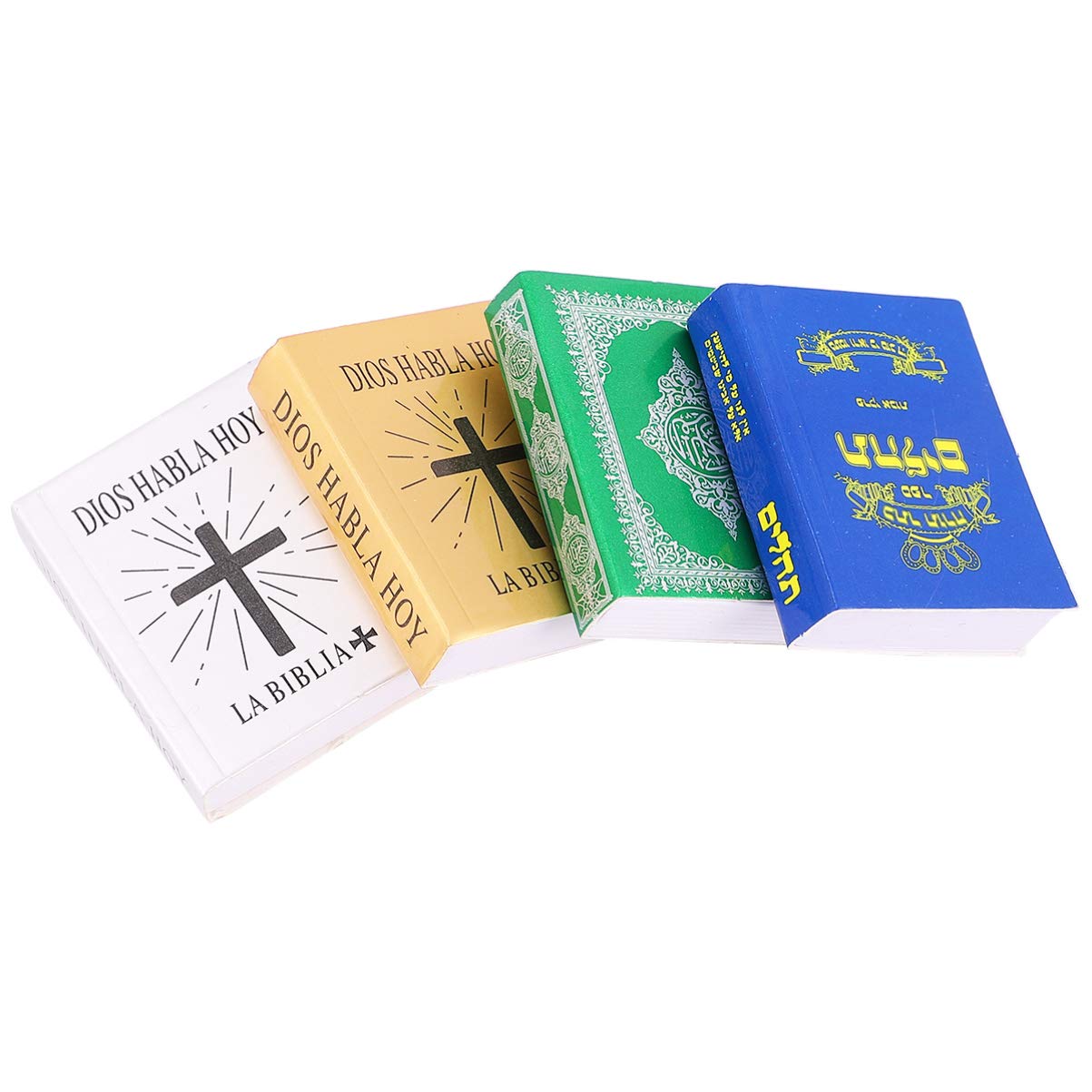Mini Holy Bible Books for Dollhouse - 4pcs Study & Library Decor