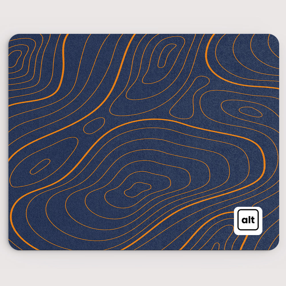Premium Blue Orange Damascus Pattern Gaming Mouse Pad - Non-Slip Rubber Base for PC, Laptop & Office Use - Perfect for Gamers, Designers & Professionals