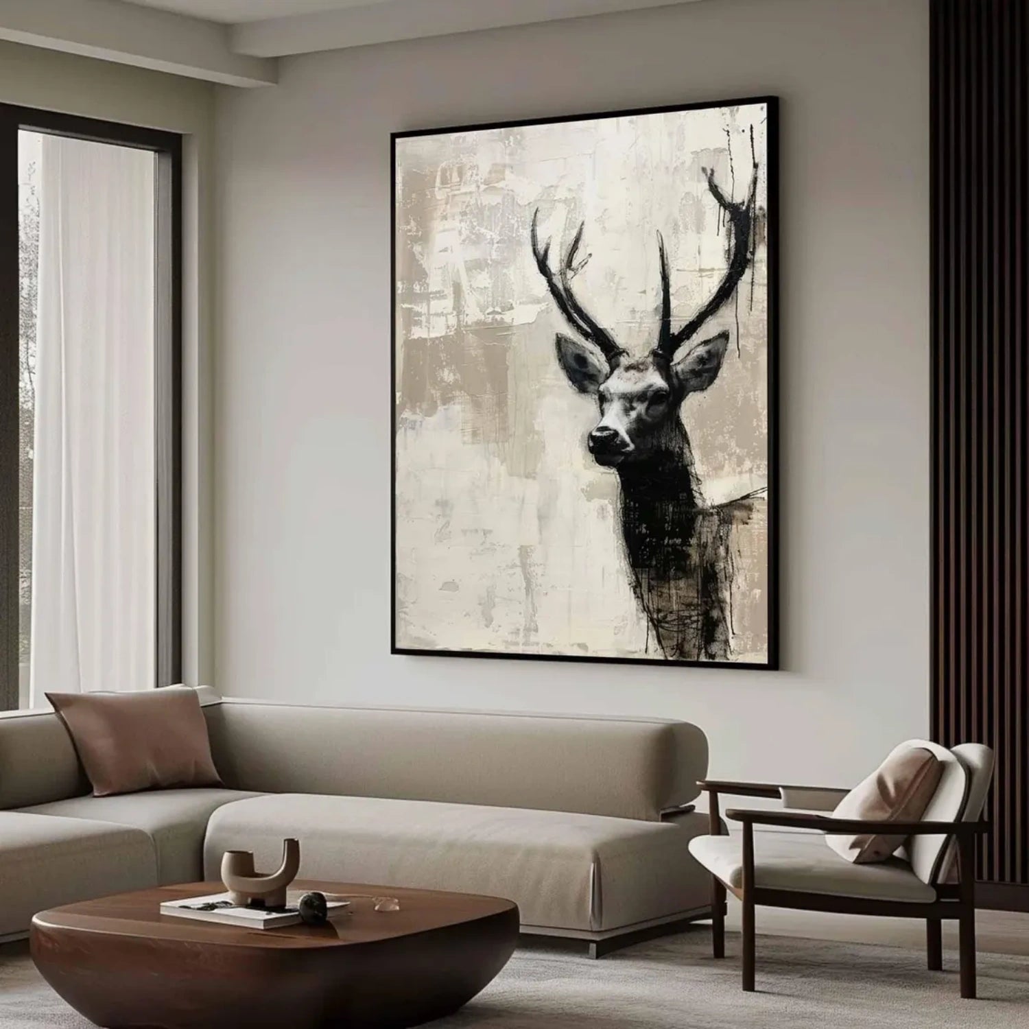 Animal Art Painting #AP125 - Handmade Canvas Wall Decor for Living Room, Bedroom & Office