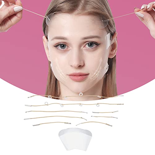 Anti Aging Face Lifting Tape - Double Chin Firming & V-Shape Face Slimming Tool - Wrinkle Reducing Silicone Pads for Saggy Skin Lift - Perfect for Daily Skincare, Makeup Prep & Special Occasions