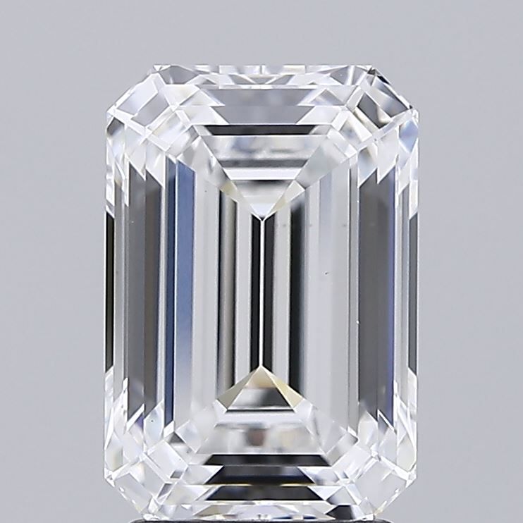 2.97 Carat D Color VVS2 Clarity Emerald Cut Lab-Grown Diamond for Engagement Rings & Fine Jewelry