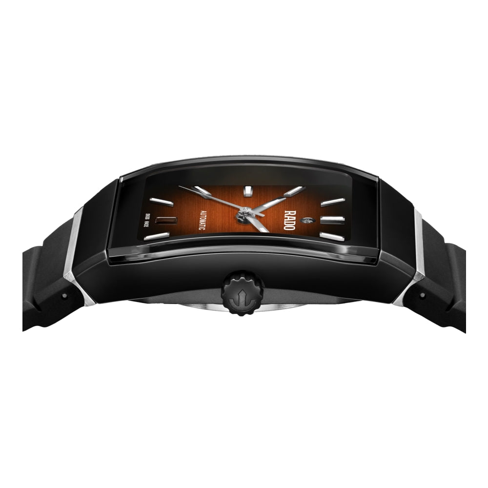 Anatom Automatic 32.5mm Men's Watch - Cognac Dial with Rubber & Ceramic Strap - Luxury Dress Watch for Business & Formal Occasions