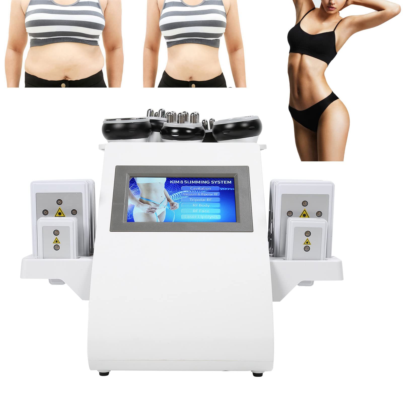 6 in 1 40K Multifunction RF Beauty Device - Ultrasonic Cavitation, Fat Burning, Cellulite Removal & Body Massager for Skin Tightening & Body Contouring | Perfect for Home Spa & Professional Salon Treatments