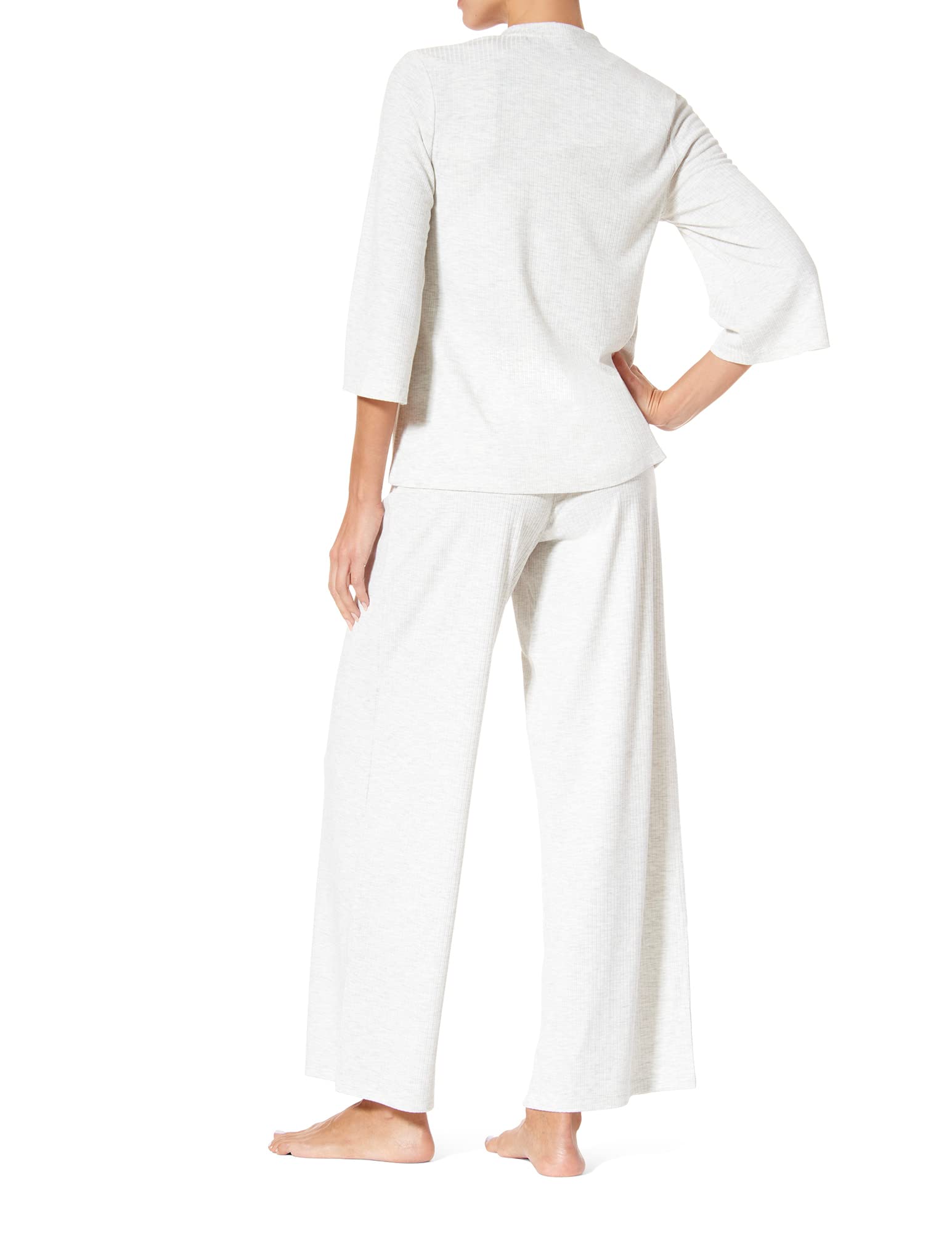 HUE Women's Ribbed Lounge & Sleep Pajama Set - Soft Comfortable Loungewear for Relaxing at Home, Sleeping & Cozy Nights
