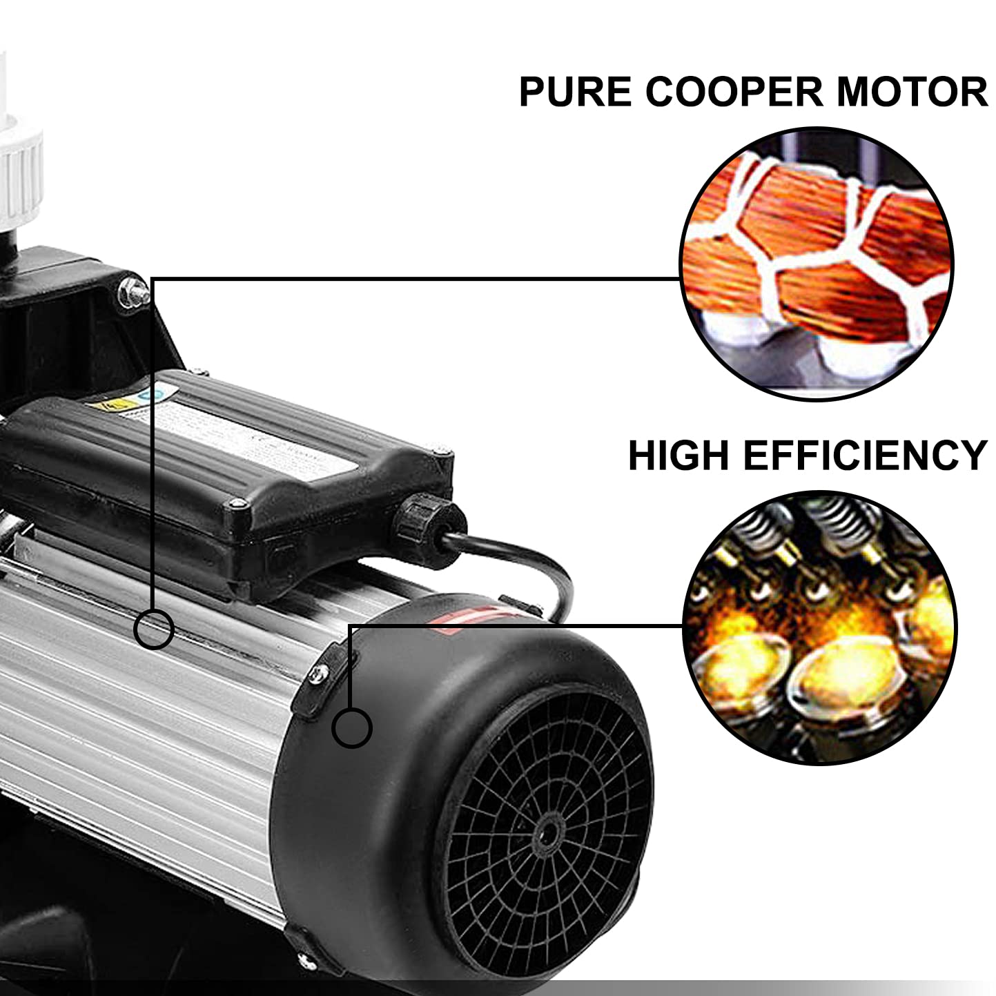 iMeshbean 2.5HP Swimming Pool Pump - 1850W High Performance Motor with Strainer Basket for Inground & Above Ground Pools - Perfect for Water Circulation, Filtration & Pool Maintenance