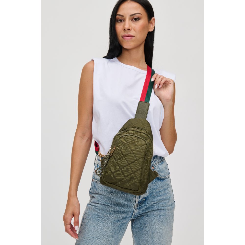 Ace Quilted Nylon Sling Backpack - Lightweight Crossbody Bag for Men & Women - Perfect for Travel, Hiking, and Everyday Use