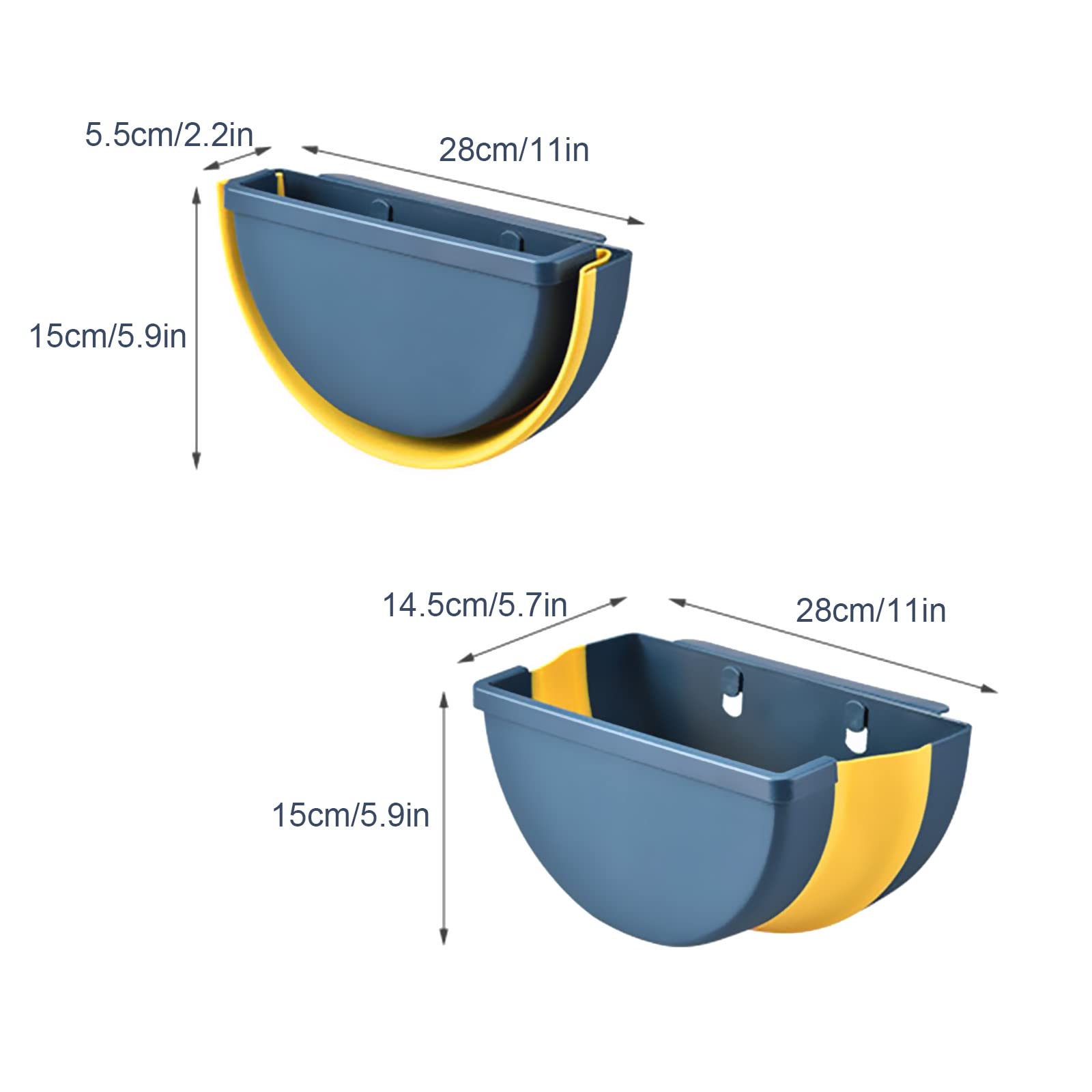 Firlar JYCAR Hanging Folding Mini Trash Can - Small Collapsible Garbage Bin for Kitchen Cabinet Door, Bathroom, Bedroom, Home, Car & Camping - Space Saving Waste Bin for Compact Living & Travel