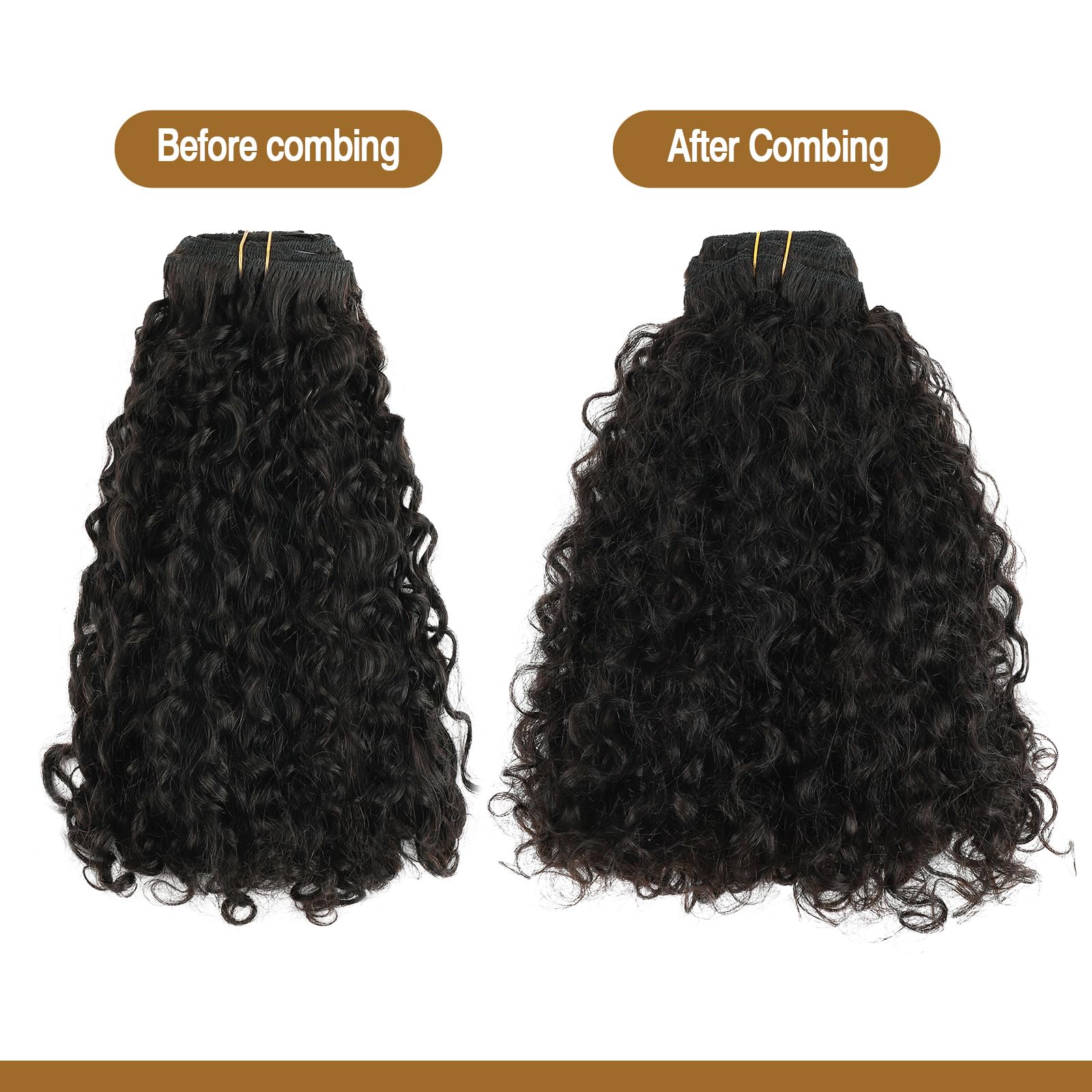 ABH AMAZINGBEAUTY 22 Inch Curly Clip-in Hair Extensions for Black Women - 7Pcs 120G Spiral Curl Human Hair Extensions with Double Weft, Natural Black Virgin Hair - Perfect for Parties, Weddings & Everyday Styling