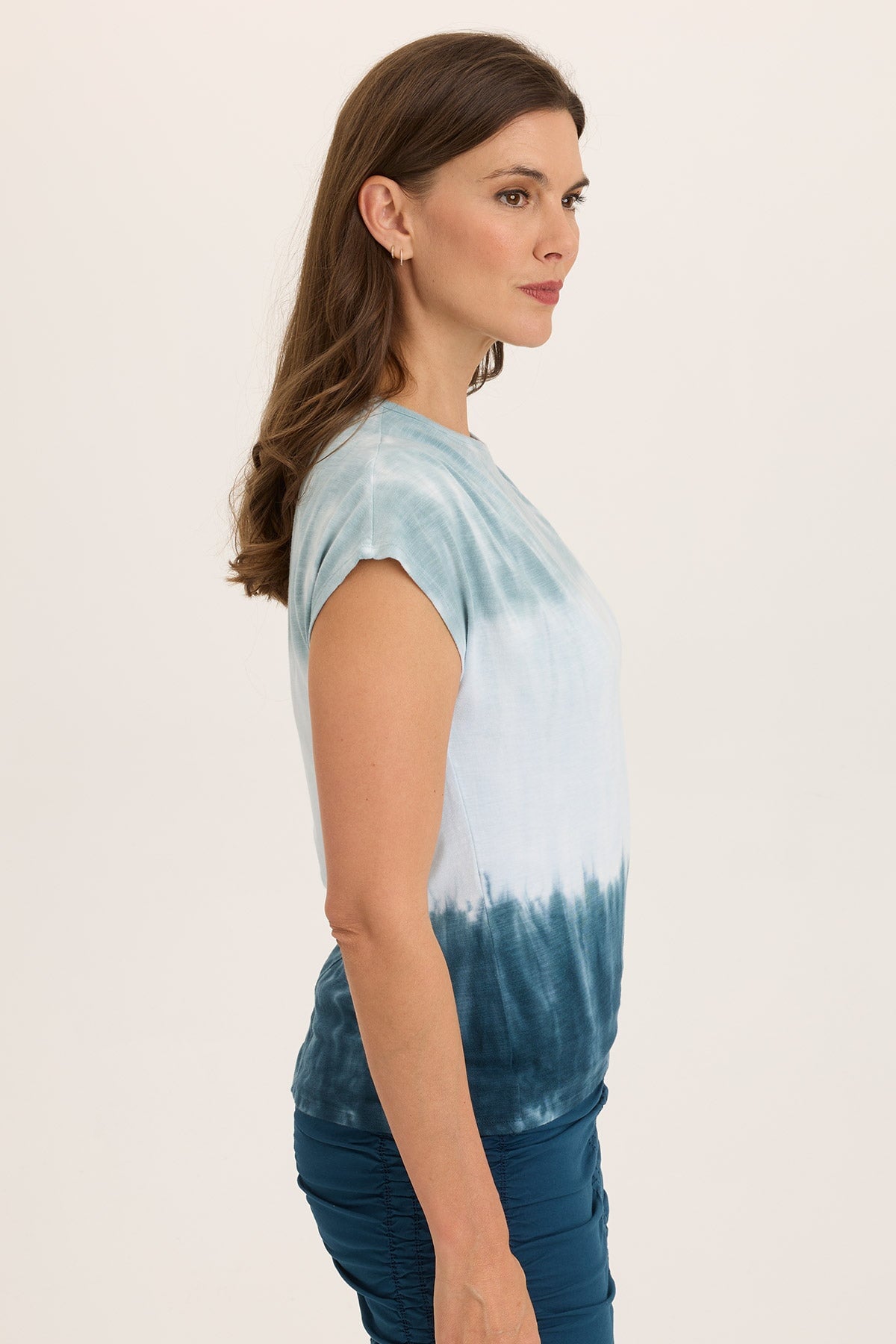 Arwen Soft Jersey Mock Neck Tee for Women - Comfortable Stretchy Casual T-Shirt - Perfect for Everyday Wear, Workout & Layering