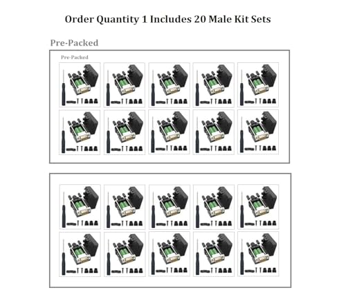 20PCS DB9 Male Breakout Connector - Solderless RS232 D-SUB 9 Pin Serial Port Terminal Adapter for Industrial Automation, CNC Machines & Data Communication Equipment