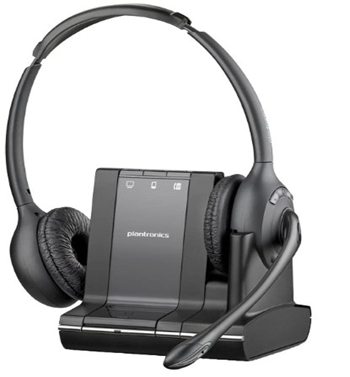 Plantronics Savi W720m Wireless Multidevice Headset with Noise Cancelling - Compatible with Landline Phones, Computers & Mobile Devices - Perfect for Office, Call Center & Remote Work