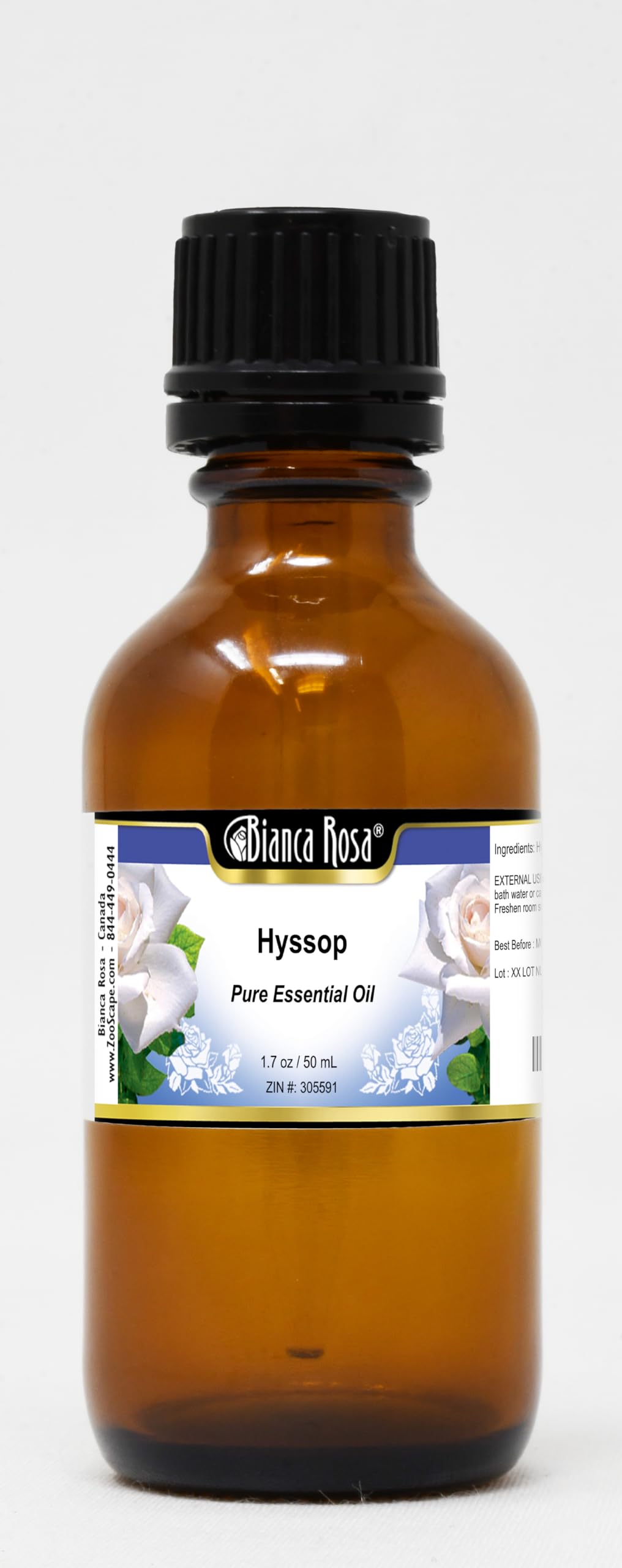 Hyssop Pure Essential Oil 1.70 oz (50ml) - 100% Natural Therapeutic Grade Aromatherapy Oil for Relaxation, Skin Care & Diffuser Blends - ZIN: 305591