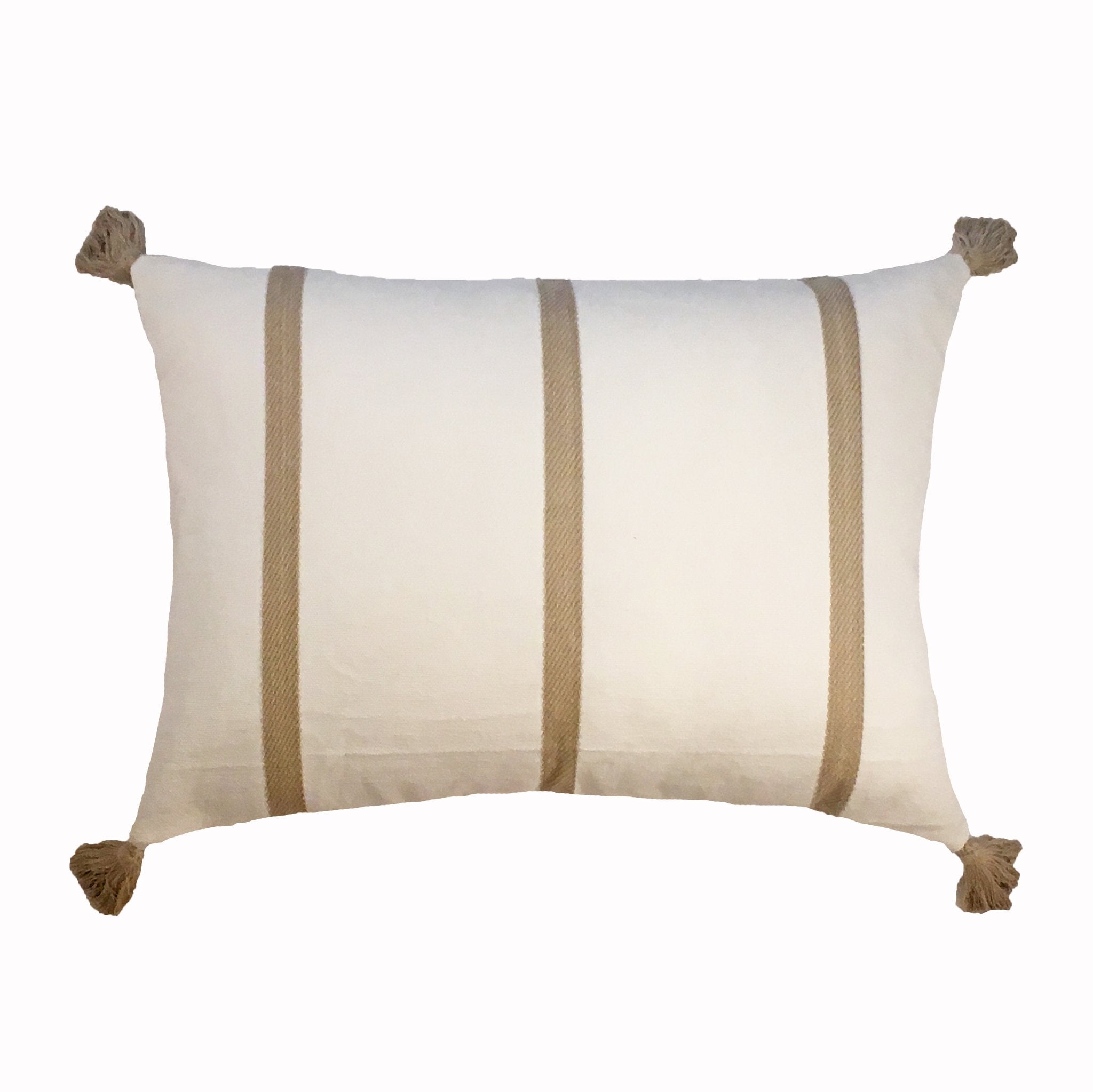 Stylish Canvas Stripe Throw Pillow Cover - Decorative Couch & Bed Pillowcase for Living Room, Bedroom, and Home Decor