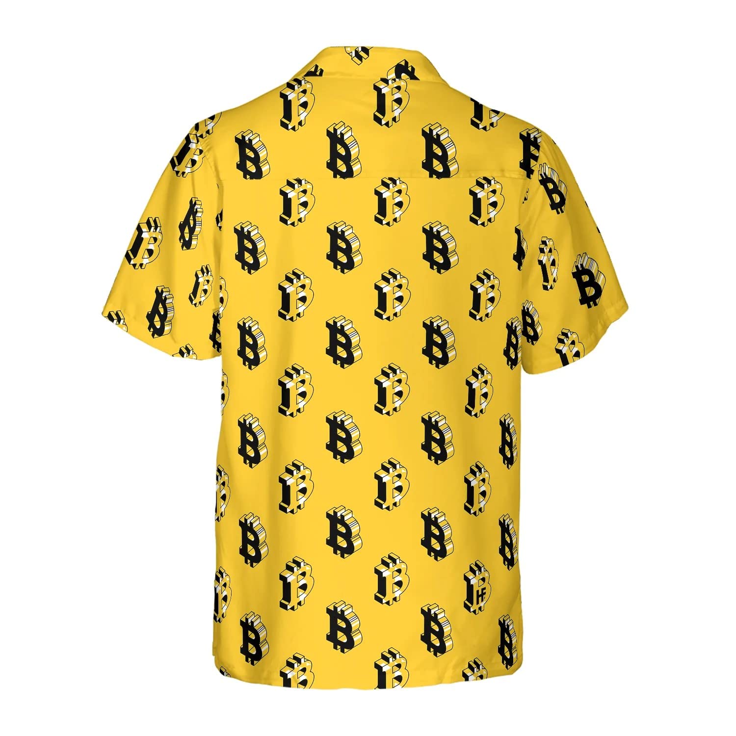 HYPERFAVOR Bitcoin T-Shirts for Men - Casual Short Sleeve Crypto Shirt - Bitcoin Hawaiian Shirts Gift Set for Bitcoin Lovers & Crypto Enthusiasts - Perfect for Beach Parties, Tech Events & Casual Wear