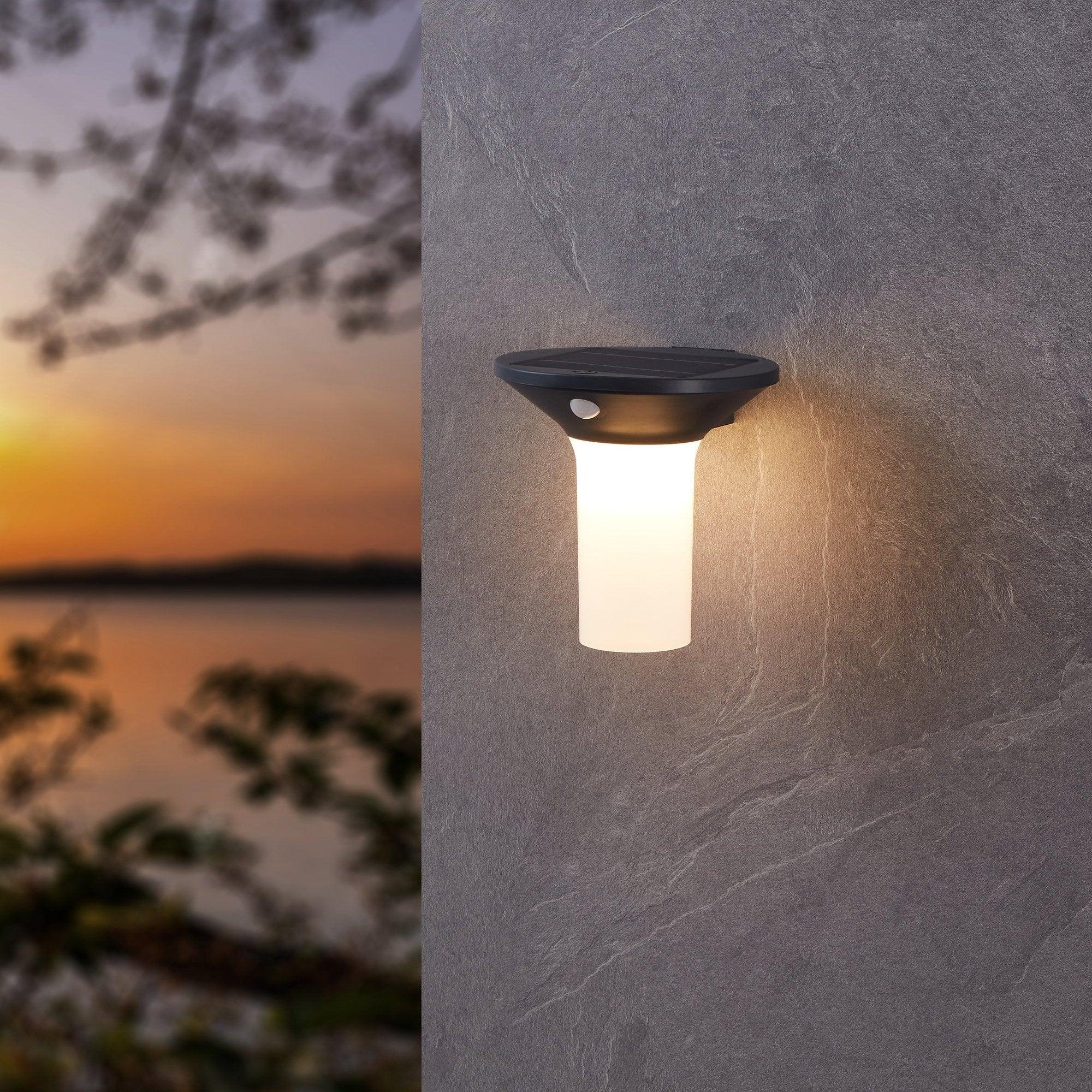 Eglo Corbezzola Grey Solar Powered Outdoor Wall Light - IP44 Waterproof - Perfect for Garden, Patio, and Pathway Lighting